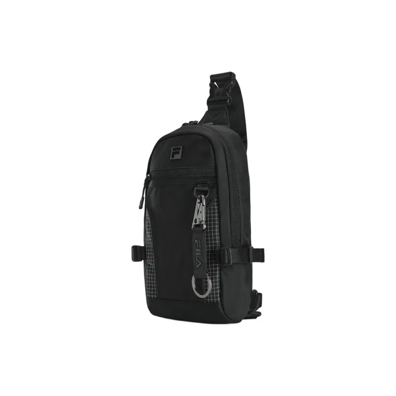 FILA Fabric Sling Bag Extra Small Men's Jet Black-2