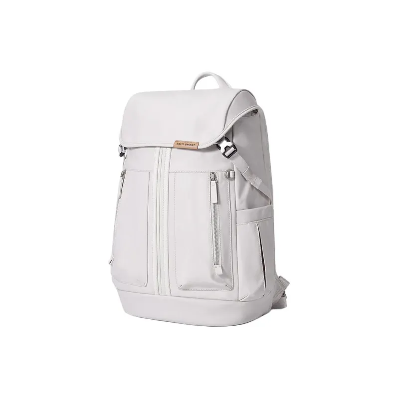 NAYO SMART Nylon Backpack Medium Size Unisex White-1