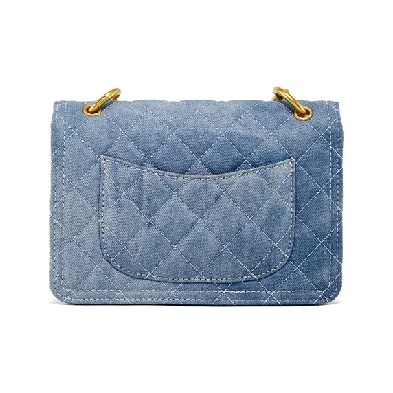 Teenmix Fabric Microfiber Synthetic Leather One Shoulder Handbag Regular Women's Black/Blue-3