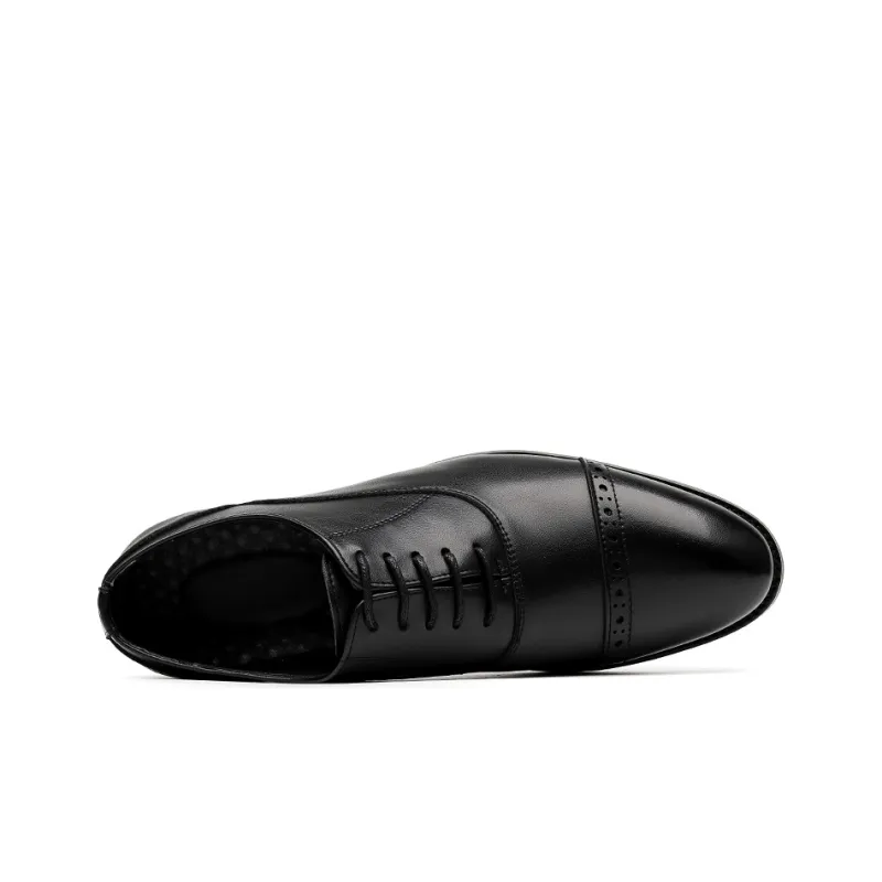 XIAOTOULANG Dress Shoes Men Low Top Black/Brown-3