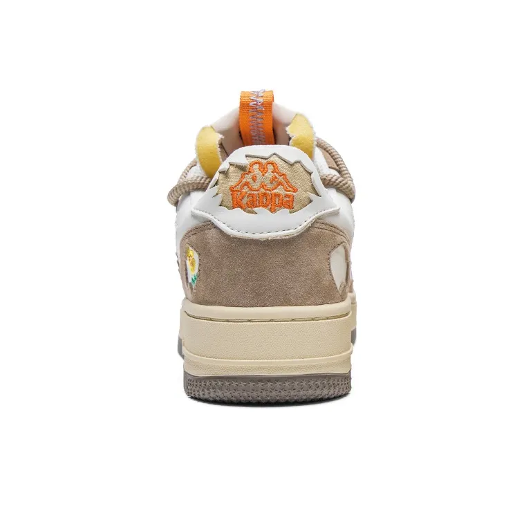 Kappa Anti Slip Wear Resistant Low Top Skateboard Shoes Women's Winter White/Oxford Brown-4