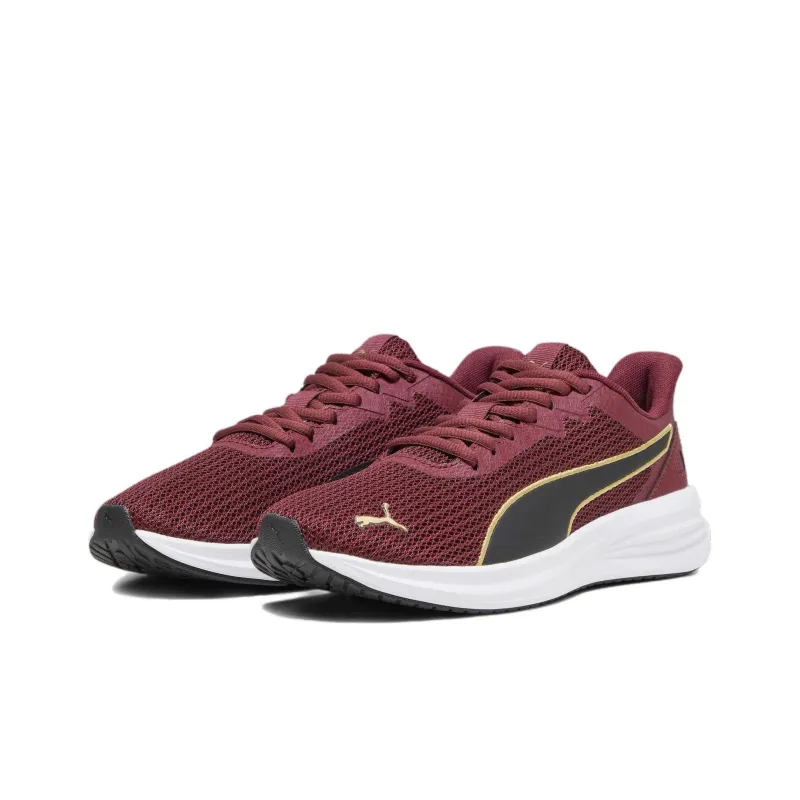PUMA Transport Slip-Resistant Low-Top Running Shoes Women's Red Black And Gold-2