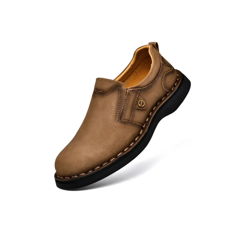 Laoks Men's Casual Shoes Men Low Top Black/Light Brown/Dark Brown-12