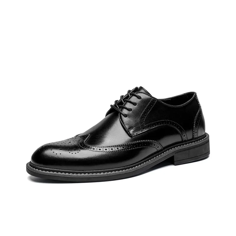 SHUPATE Dress Shoes Men Low Top Black/Brown-1