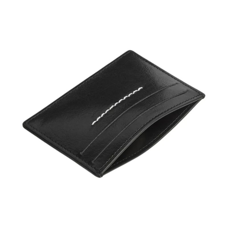 MM6 Maison Margiela Calfskin Card Holder Card Holder Women's Black-3