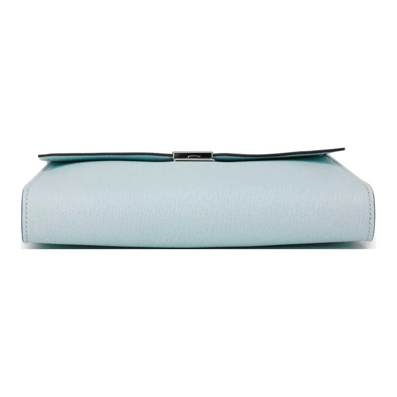 HERMES Clic Mysore Goat Skin Crossbody Bag, Shoulder Bag Women's T0 Bleu Brume Dusty Blue-7