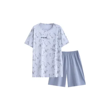 Follow The United States Pajama Set Men's Light Blue