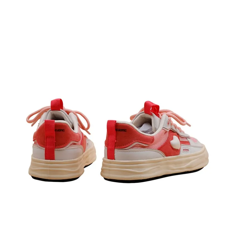 MINGKUANG Streetwear Heart Shoes Slip Resistant, Abrasion Resistant, Lightweight Low Top Skateboard Shoes Women's-5