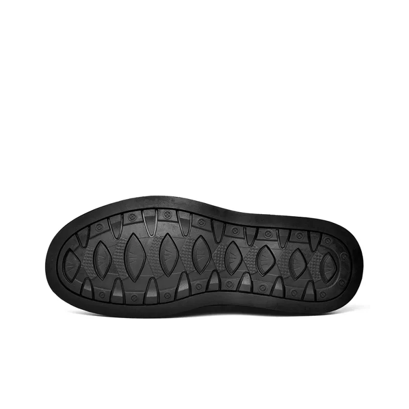 Laoks Men's Casual Shoes Men Low Top Black/Light Brown/Dark Brown-4