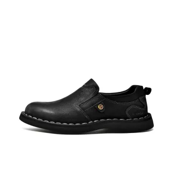 Laoks Men's Casual Shoes Men Low Top Black/Light Brown/Dark Brown