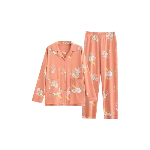 Follow The United States Pajama Set Women's Orange