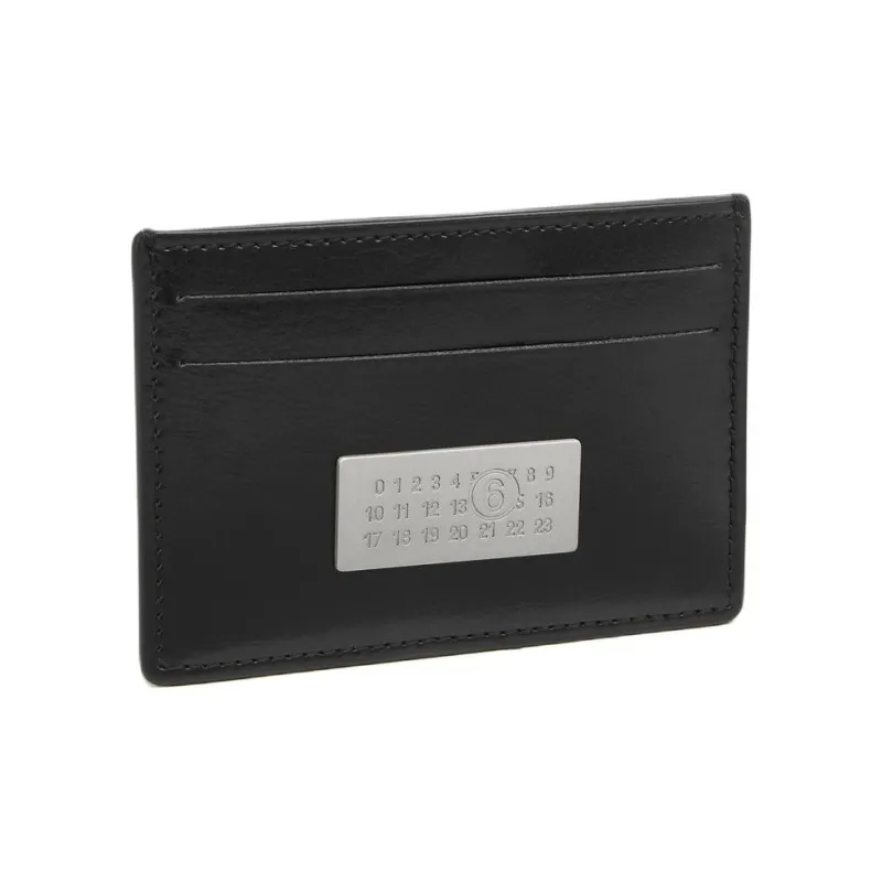 MM6 Maison Margiela Calfskin Card Holder Card Holder Women's Black-1