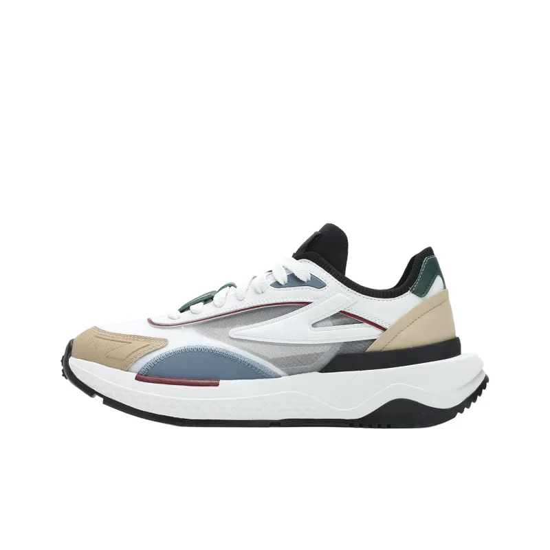 FILA PIONIERE Wear Resistant Low Top Casual Running Shoes Men's Beige Yellow-0