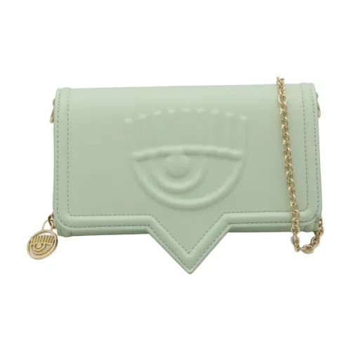 CHIARA FERRAGNI Polyurethane Shoulder Bag Crossbody Bag Wallet Women's Light Green