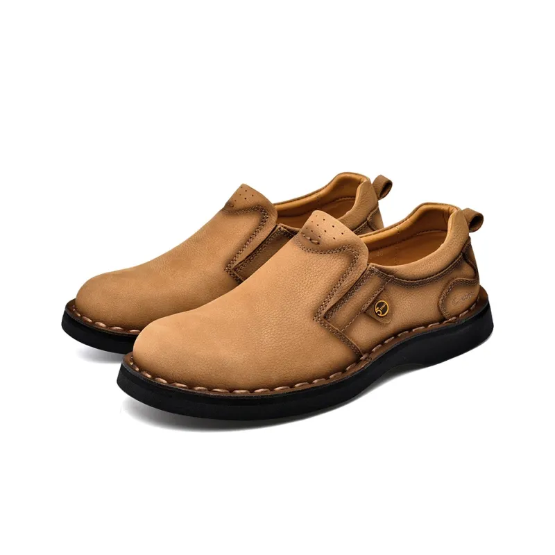 Laoks Men's Casual Shoes Men Low Top Black/Light Brown/Dark Brown-7