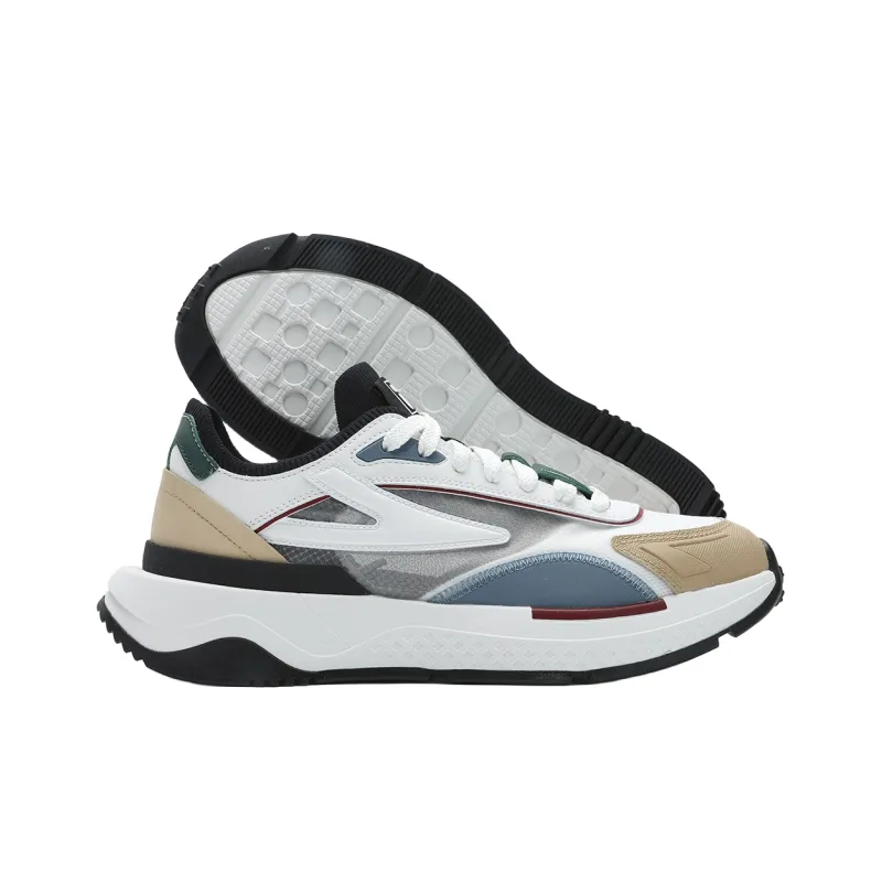 FILA PIONIERE Wear Resistant Low Top Casual Running Shoes Men's Beige Yellow-4
