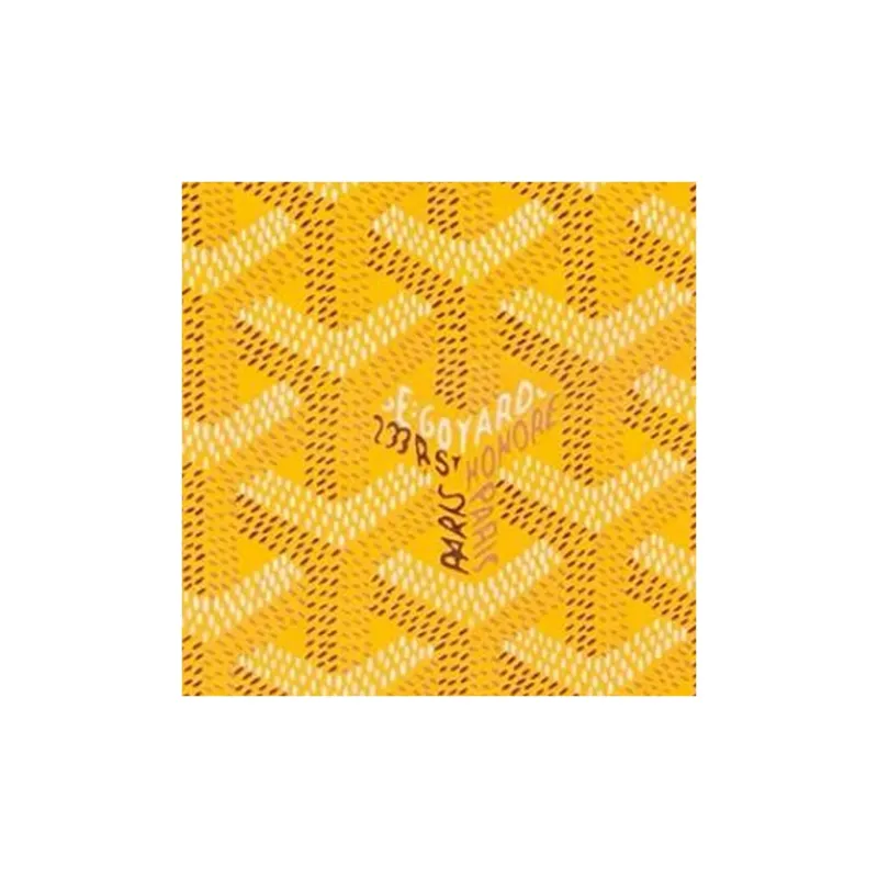 GOYARD Canvas With Calfskin Key Pouch Nano Unisex Yellow-2