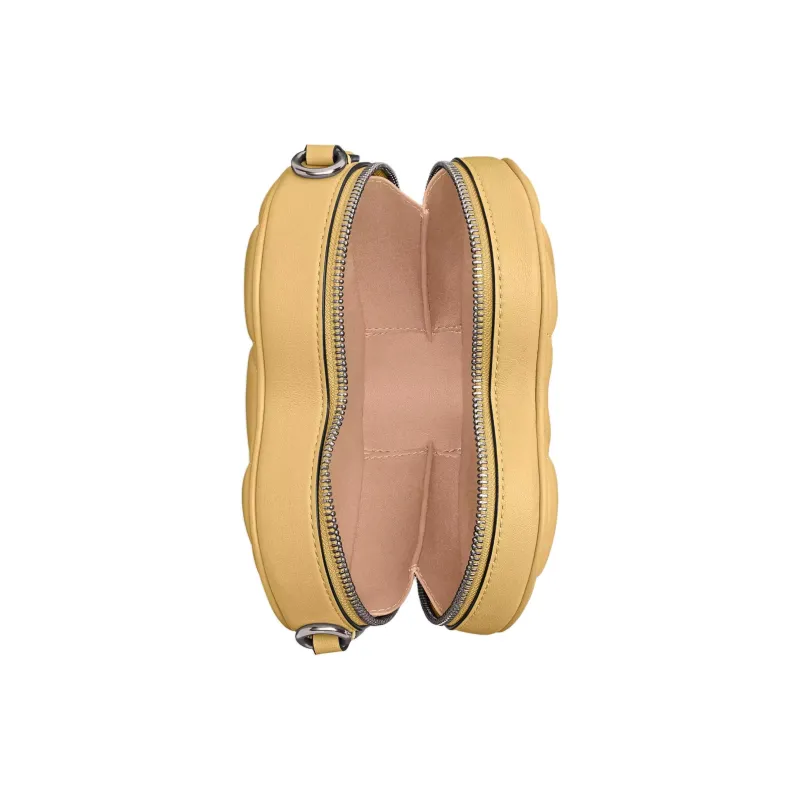 COACH Heart Nappa Leather Heart-Shaped Bag Shoulder Bag Crossbody Bag Small Size Women's Yellow-2