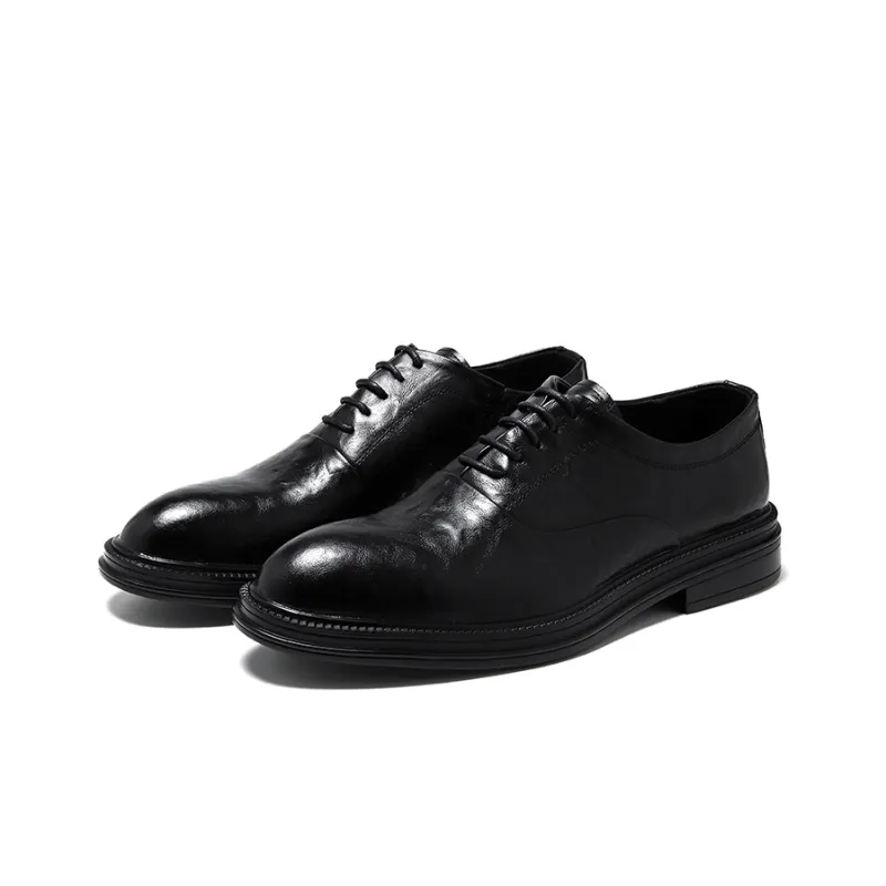 ZUWUDONG Dress Shoes Men Low Top Black-1