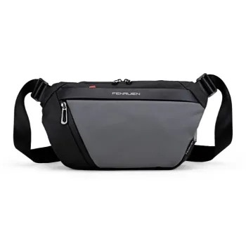 FENRUIEN Oxford Shoulder Bag Crossbody Bag Medium Size Men's Black