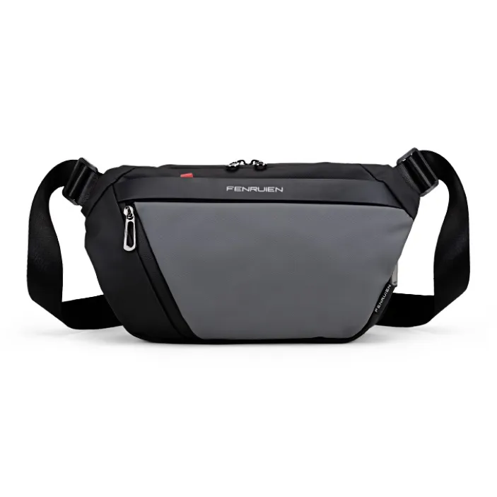 FENRUIEN Oxford Shoulder Bag Crossbody Bag Medium Size Men's Black-0