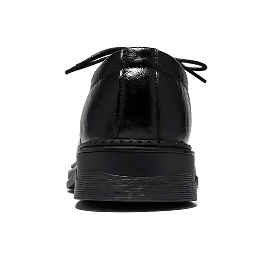 XIAOTOULANG Dress Shoes Men Low Top Black/Brown-2