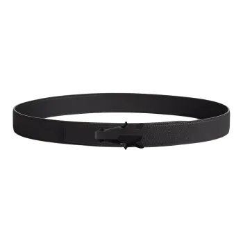 HERMES Horse Head Smooth Mouth Leather Belts Men's Black Width: 3.2CM