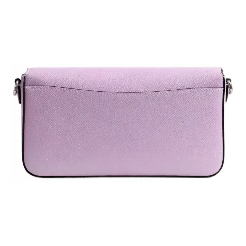 COACH Wyn Grained Leather Envelope Bag Shoulder Bag Crossbody Bag Small Size Women's Light Purple-2