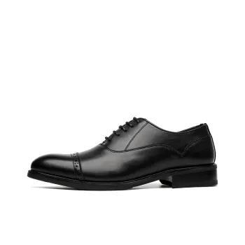 XIAOTOULANG Dress Shoes Men Low Top Black/Brown
