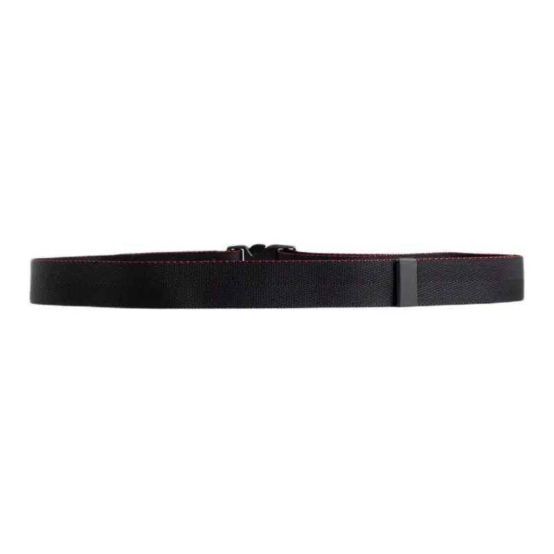 CDG Embossed Logo Patch Belt Men's Black Width: 3CM-1
