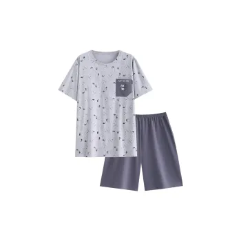 Follow The United States Pajama Set Men's Gray
