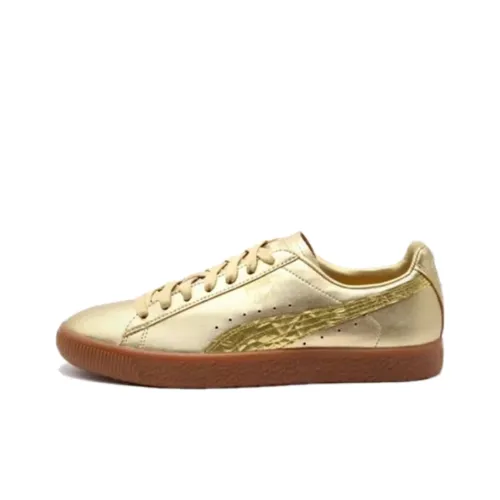 PUMA Clyde Tott Fm Skateboard Shoes Men Low-Top Gold