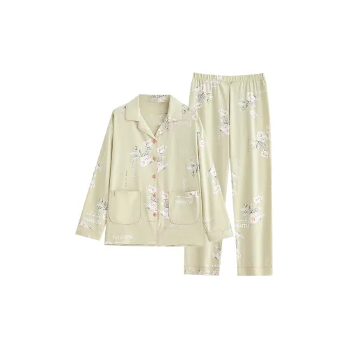 Follow The United States Pajama Set Women's Light Green
