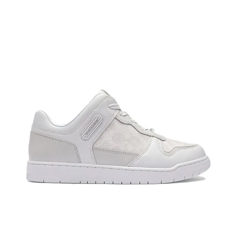 COACH Low Top Skateboard Shoes Women's White-1