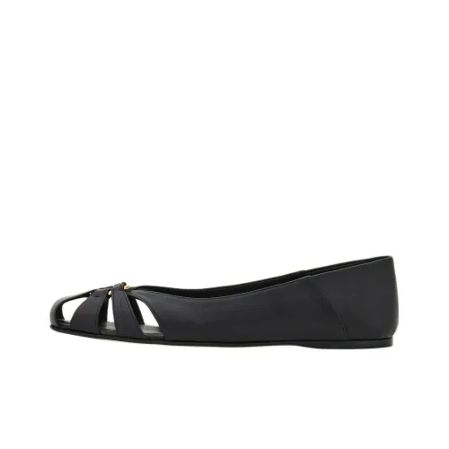 FERRAGAMO Gancini Ornament Flat Ballerina Shoes