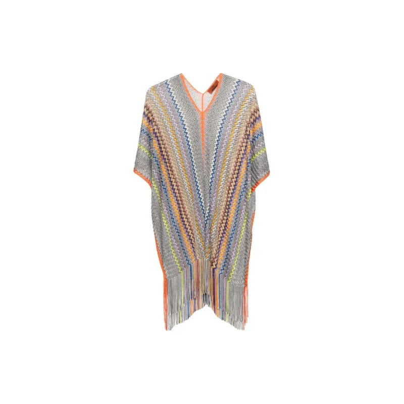 MISSONI Zigzag Fringed Poncho-0
