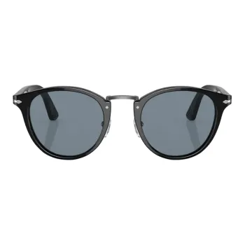 PERSOL Oval Sunglasses Men's Black