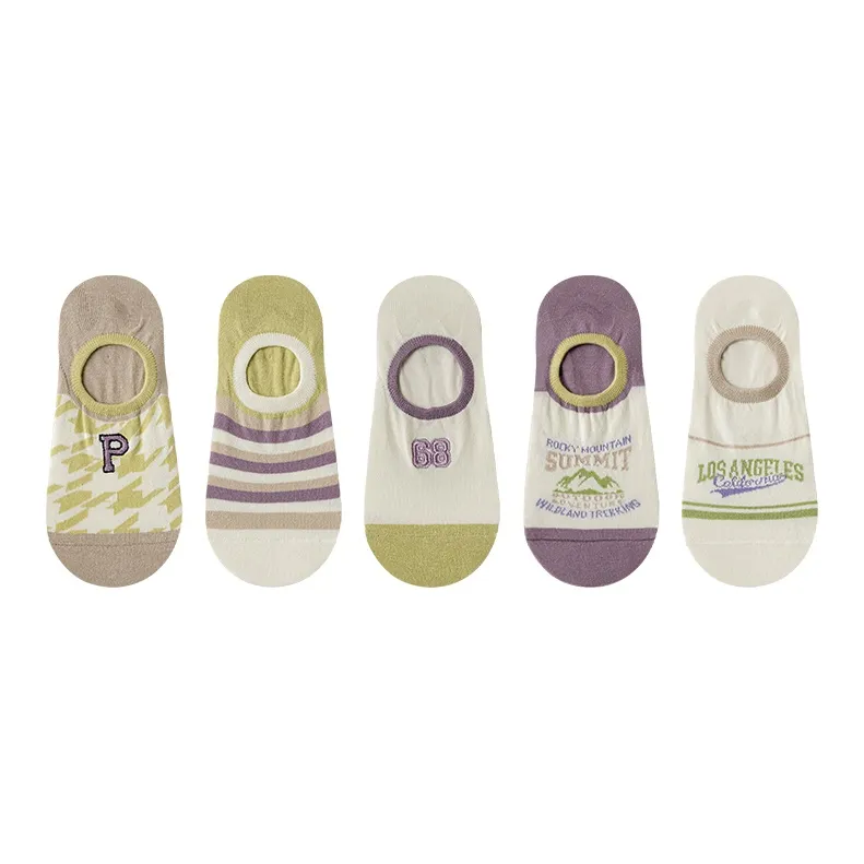 MIIOW No-Show Socks Women's 5 Pack-0