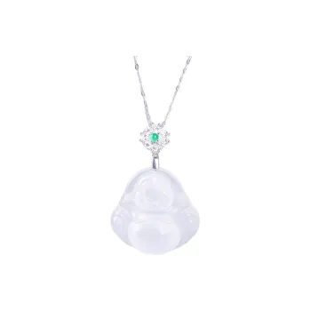 Artisan Lock Heart Jade Chalcedony Jade Necklaces Women's