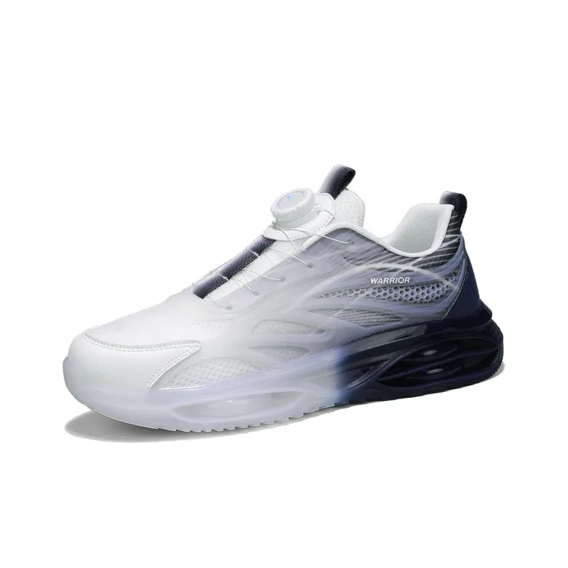 Warrior Anti Slip Wear Resistant Breathable Height Increasing Low Top Chunky Sneakers Men's White Gray-2
