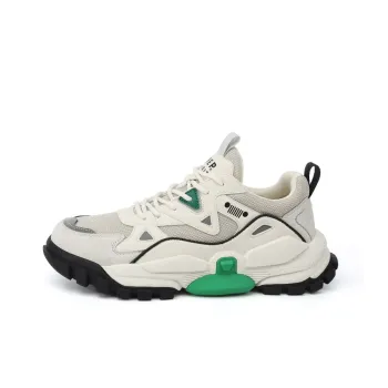 JEEP SPIRIT Cushioning Anti-Slip Wear-Resistant Breathable Height Increasing Low-Top Casual Shoes Men's Light Sandy