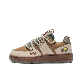 Kappa Anti Slip Wear Resistant Low Top Skateboard Shoes Women's Latte Coffee/Concrete Gray