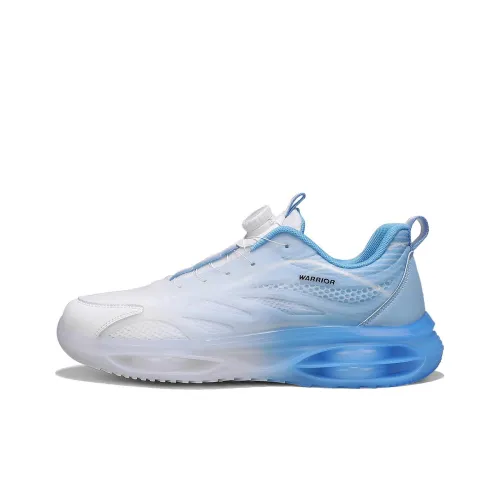 Warrior Anti Slip And Wear Resistant Breathable Low Top Chunky Sneakers Men's White Blue