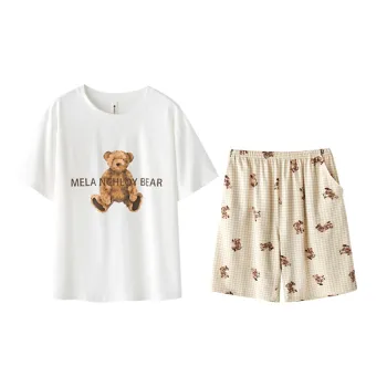 WOLFSFUL Pajama Set Men's White