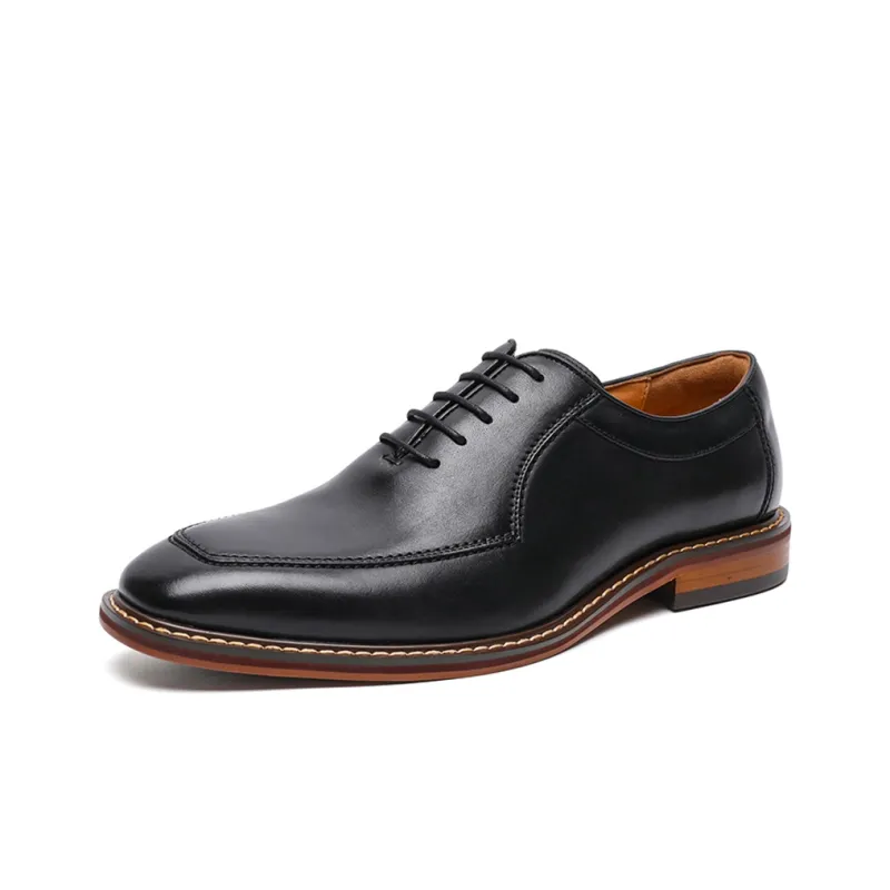 SHUPATE Dress Shoes Men Low Top Black/Brown-1
