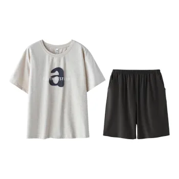 WOLFSFUL Pajama Set Women's Light Gray