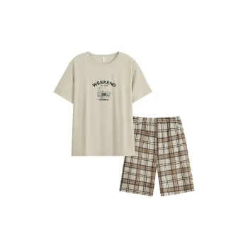Sha Qian Pajama Set Summer Men's Sprout Green