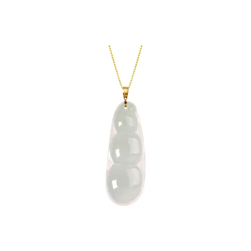 Clear snow Jadeite Necklaces Unisex