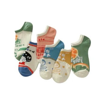 AUGUST No-Show Socks Women's 6 Pack Fruit Beverage Series