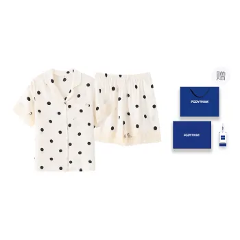 Floating Light Islands Pajama Set Women's Gift Box Set Ecru